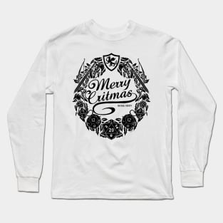 Merry Critmas - Black Version Long Sleeve T-Shirt